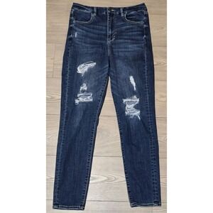 American Eagle Jeans Size 12 Regular Next Level Stretch Blue Wash 30x28